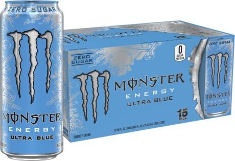 Clearance Sale – Monster Energy Ultra Blue. Sugar Free Energy Drink. 16 Ounce (Pack of 15)